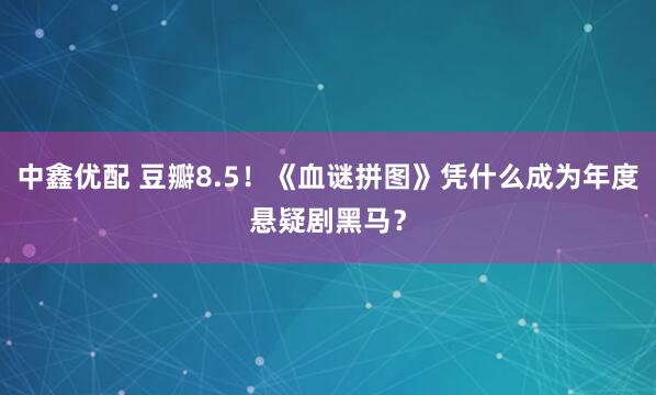 中鑫优配 豆瓣8.5！《血谜拼图》凭什么成为年度悬疑剧黑马？